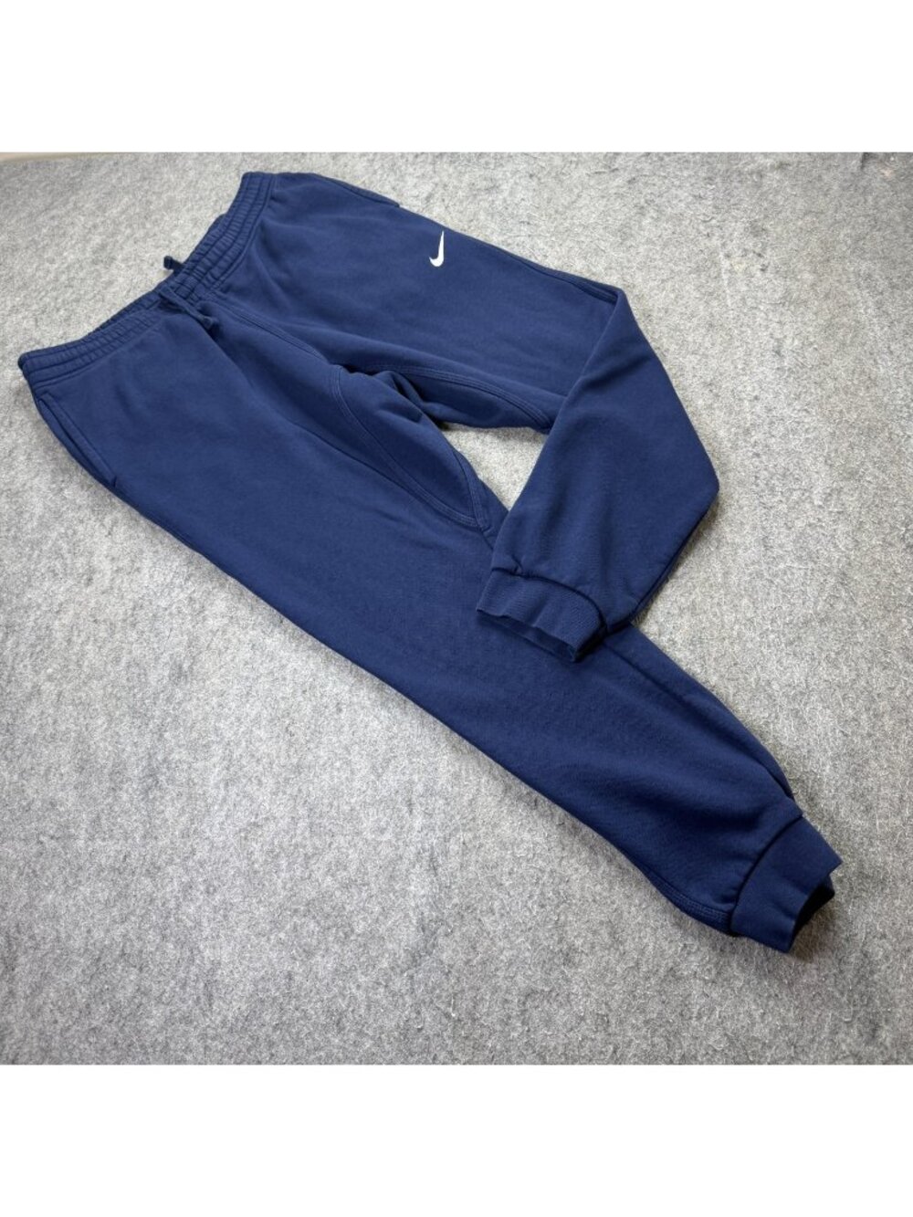 Nike Joggers Men L Blue Fleece Tapered Cuffed Sweatpants 29" 826431 b064